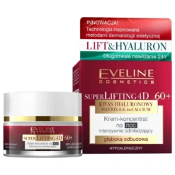 Eveline Cosmetics Super Lifting 4D intensywnie odmładzający krem-koncentrat na noc 60+ 50ml
