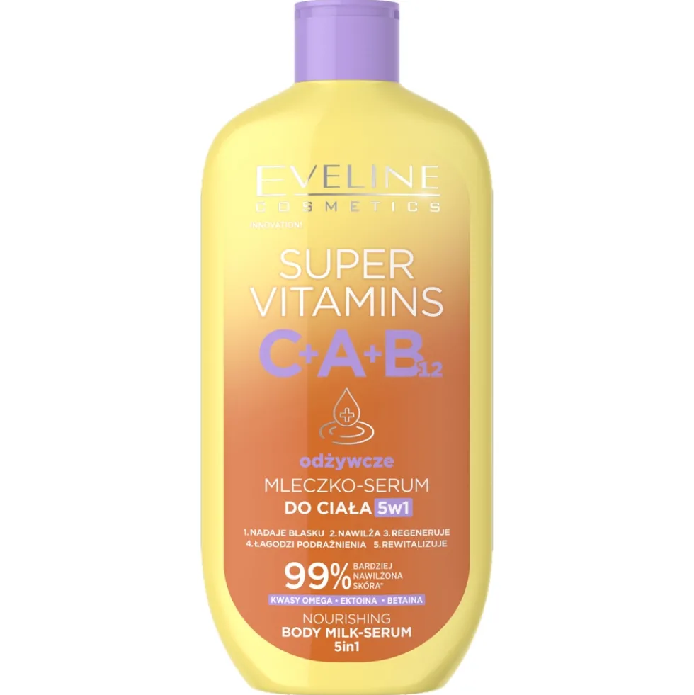 Eveline Cosmetics Super Vitamins odżywcze mleczko–serum do ciała 5w1 350ml