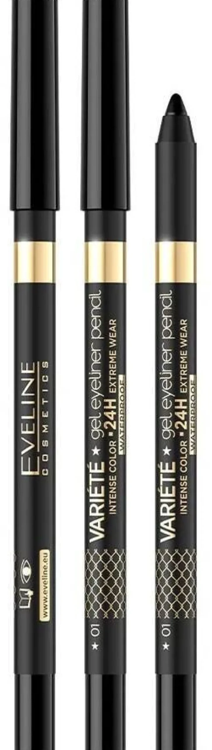 Eveline Cosmetics Variete wodoodporna żelowa kredka do oczu 01 Black