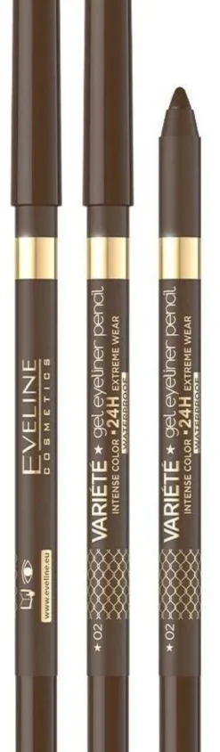 Eveline Cosmetics Variete wodoodporna żelowa kredka do oczu 02 Brown