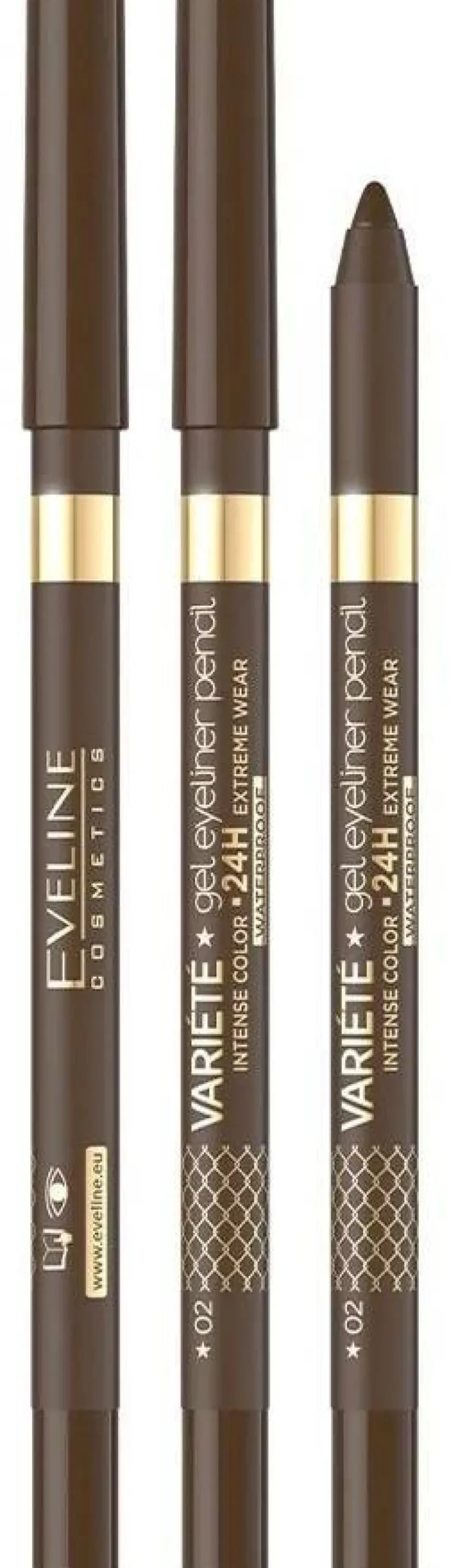 Eveline Cosmetics Variete wodoodporna żelowa kredka do oczu 02 Brown