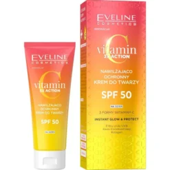 Eveline Cosmetics Vitamin C 3x Action nawilżająco-ochronny krem do twarzy SPF50 30ml