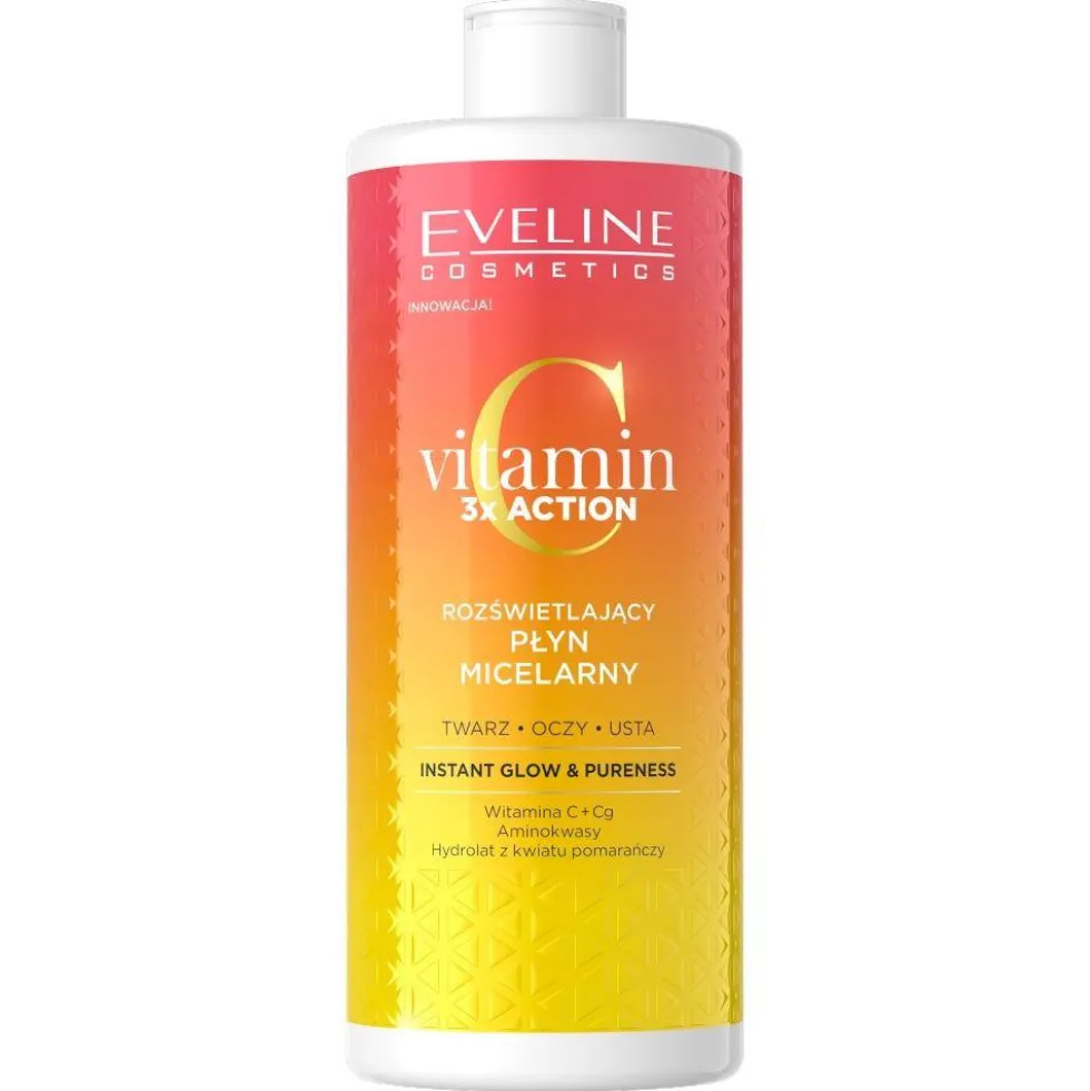 Eveline Cosmetics Vitamin C 3x Action rozświetlający płyn micelarny 500ml