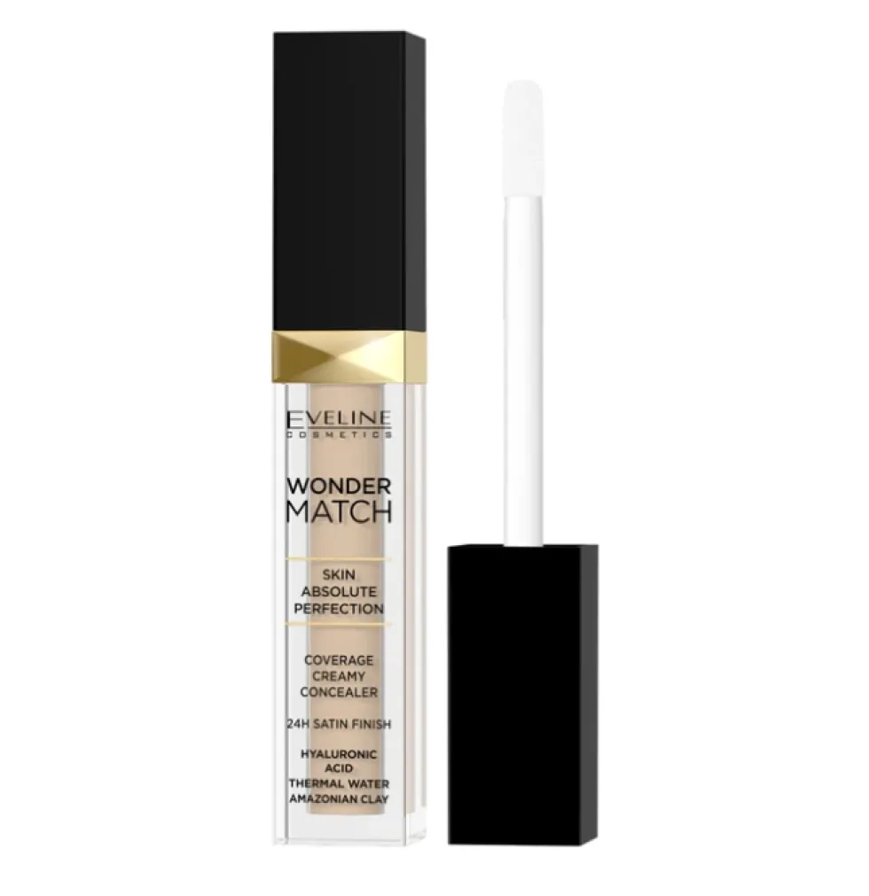 Eveline Cosmetics Wonder Match Concealer kryjący korektor w płynie 25 Sand Nude 7ml