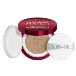 Eveline Cosmetics Wonder Match kryjący podkład cushion z niacynamidem i kwasem hialuronowym 01N Ivory 15g