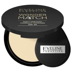 Eveline Cosmetics Wonder Match matowy puder prasowany z filtrem ochronnym SPF30 01 Light Beige 8g