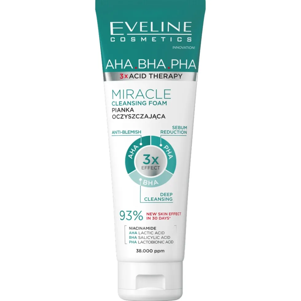 Eveline Cosmetics 3 x Acid Therapy pianka oczyszczająca 140ml