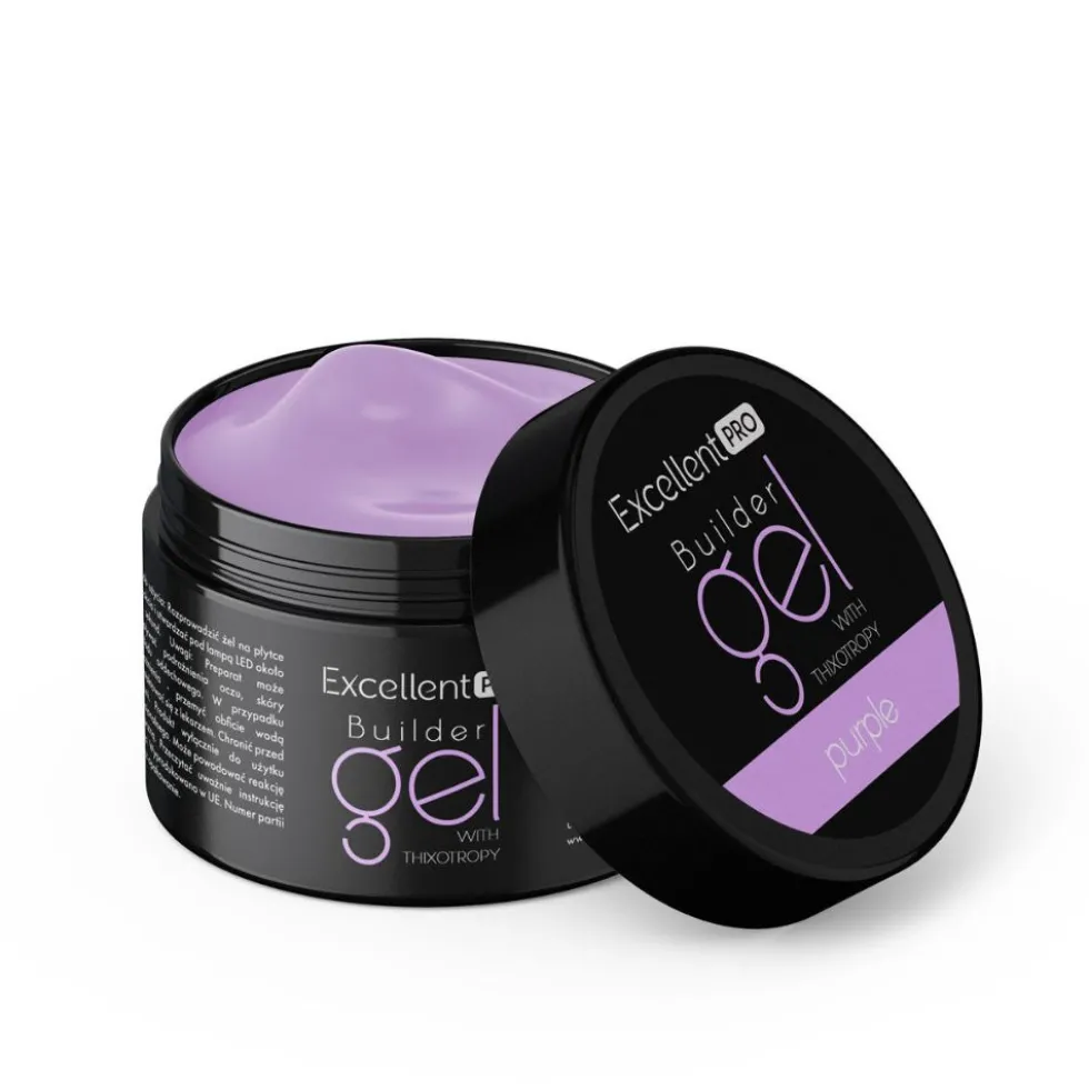 Excellent PRO Builder Gel With Thixotropy żel budujący Purple 50g