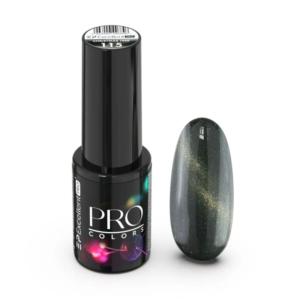 Excellent PRO Pro Colors CatEye lakier hybrydowy 115 Christmas Tree 7g