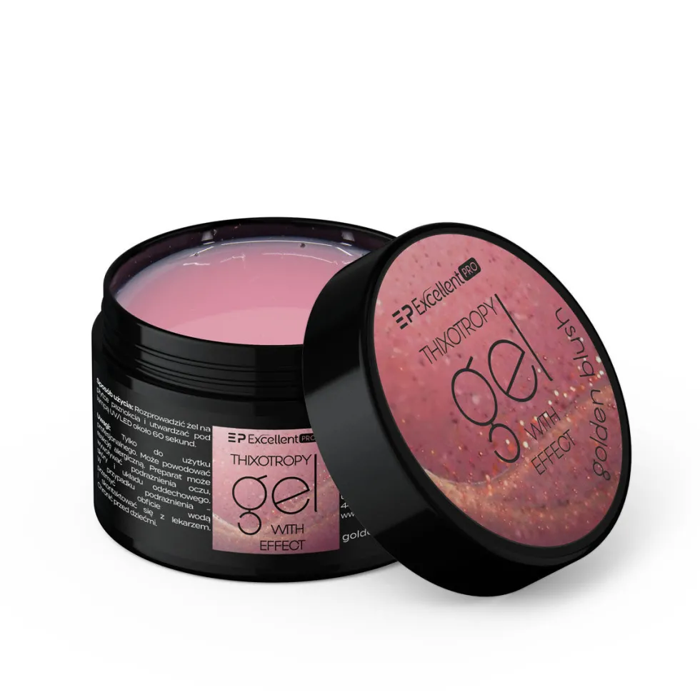 Excellent PRO Thixotropy Gel With Effect żel budujący Golden Blush 15g