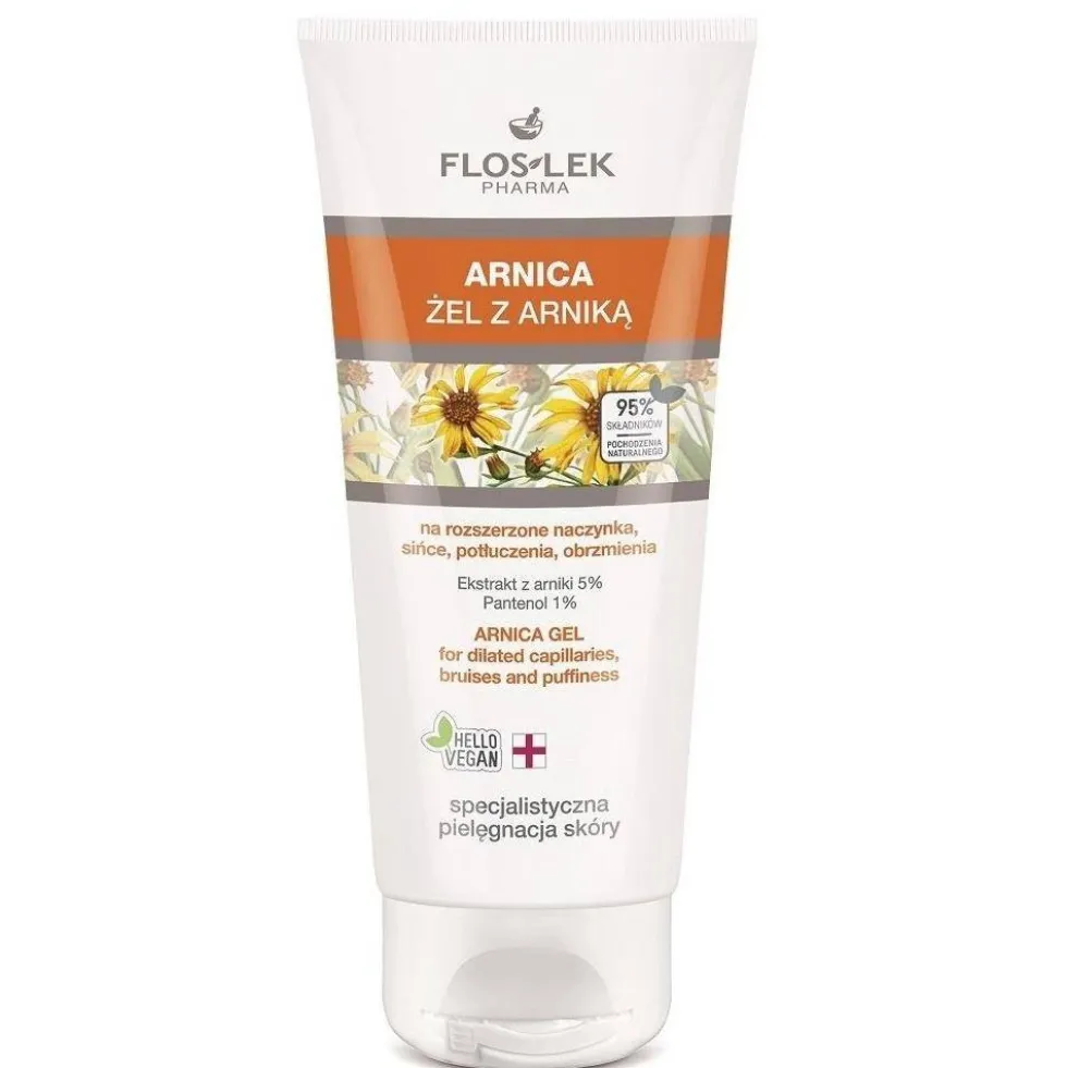 Floslek Arnica żel z arniką na rozszerzone naczynka sińce potłuczenia i obrzmienia 200ml