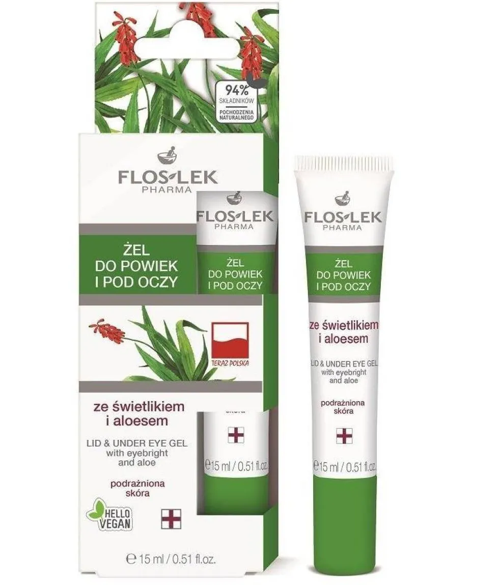 Floslek Żel do powiek i pod oczy ze świetlikiem i aloesem 15ml