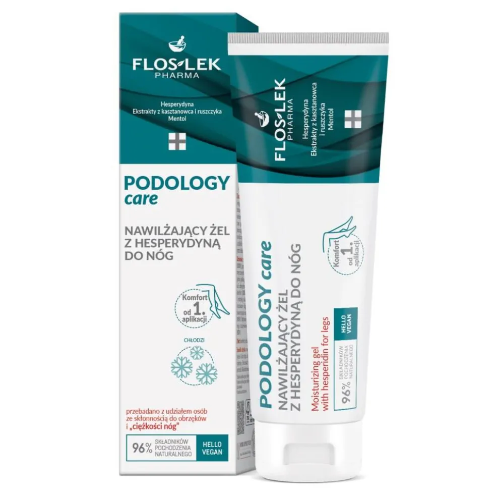 Floslek Podology Care nawilżający żel z hesperydyną do nóg 80g