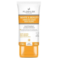 Floslek White & Beauty krem na dzień anti-aging zapobiegający przebarwieniom SPF50+ 30ml