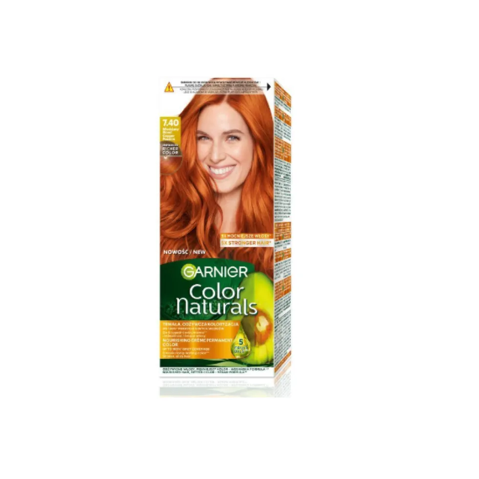 Garnier Color Naturals odżywcza farba do włosów 7.40 Miedziany Blond