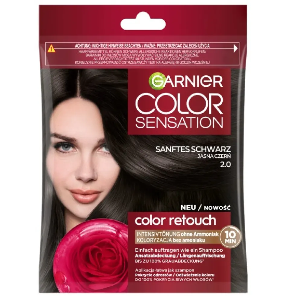 Garnier Color Sensation Color Retouch szampon koloryzujący 2.0 Jasna Czerń