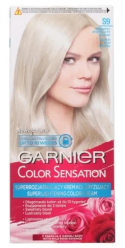 Garnier Color Sensation superrozjaśniający krem koloryzujący S9 Srebrny Popielaty Blond