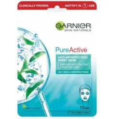 Garnier Czysta Skóra oczyszczająca maska na tkaninie przeciw niedoskonałościom z kwasem salicylowym 23g
