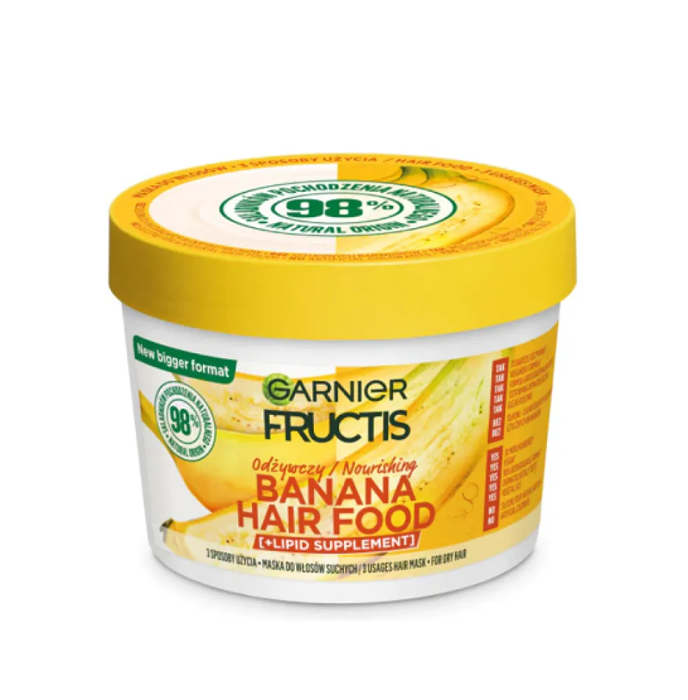 Garnier Fructis Banana Hair Food odżywcza maska do włosów suchych 400ml
