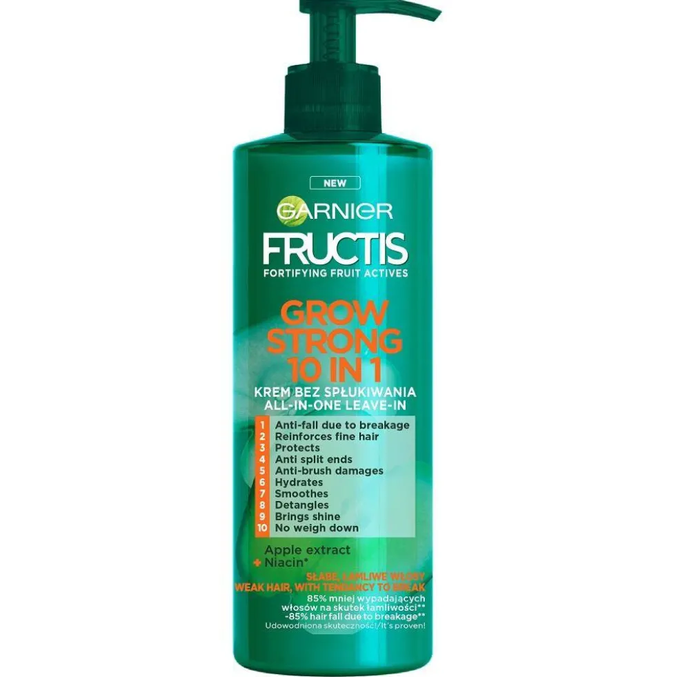 Garnier Fructis Grow Strong 10in1 krem bez spłukiwania do włosów 400ml
