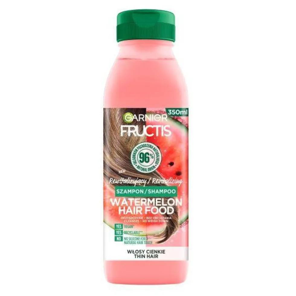 Garnier Fructis Watermelon Hair Food Shampoo rewitalizujący szampon do włosów cienkich 350ml