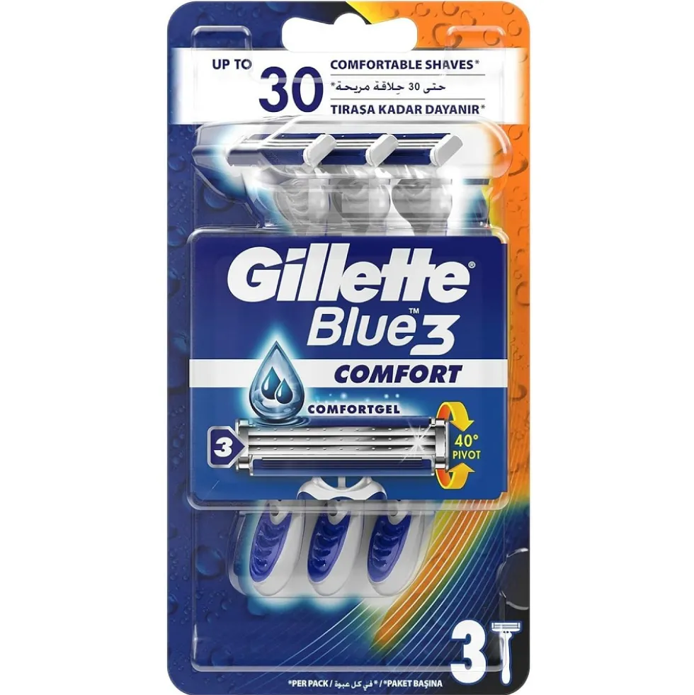 Gillette Blue3 Comfort jednorazowe maszynki do golenia dla mężczyzn 3szt