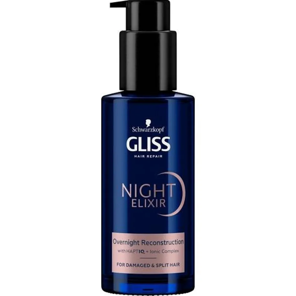 Gliss Night Elixir Reconstruction regenerująca kuracja na noc bez spłukiwania do włosów zniszczonych i rozdwojonych końcówek 100ml