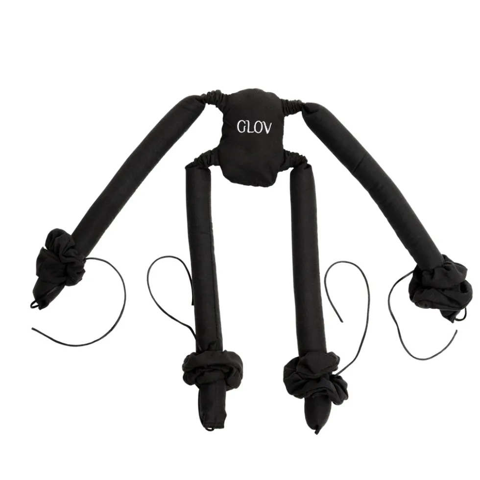 Glov CoolCurl Spider Set wałki do kręcenia włosów na zimno do włosów długiej i średniej długości Black 4szt