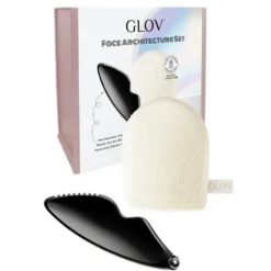 Glov Face Architecture zestaw nowoczesny masażer Gua Sha + rękawiczka do demakijażu i oczyszczania
