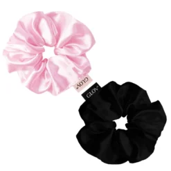 Glov Satin Scrunchies satynowe gumki do włosów S Pink/Black 2szt