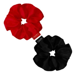 Glov Satin Scrunchies satynowe gumki do włosów S Wine/Black 2szt