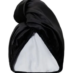 Glov Satin Towel Wrap dwustronny turban satynowy do włosów Black