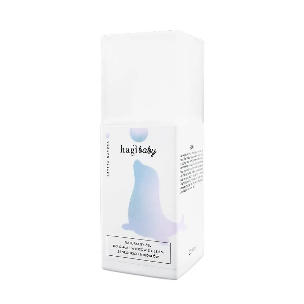 Hagi Baby naturalny żel do ciała i włosów z olejem ze słodkich migdałów 250ml
