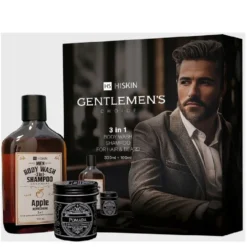 HiSkin Gentleman’s Choice zestaw Whisky żel do mycia ciała i szampon do włosów i brody 3w1 Apple 330ml + pomada do włosów i brody 100ml
