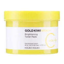 HOLIKA HOLIKA Gold Kiwi Vita C+ Brightening Toner Pads rozjaśniające płatki do twarzy 80szt