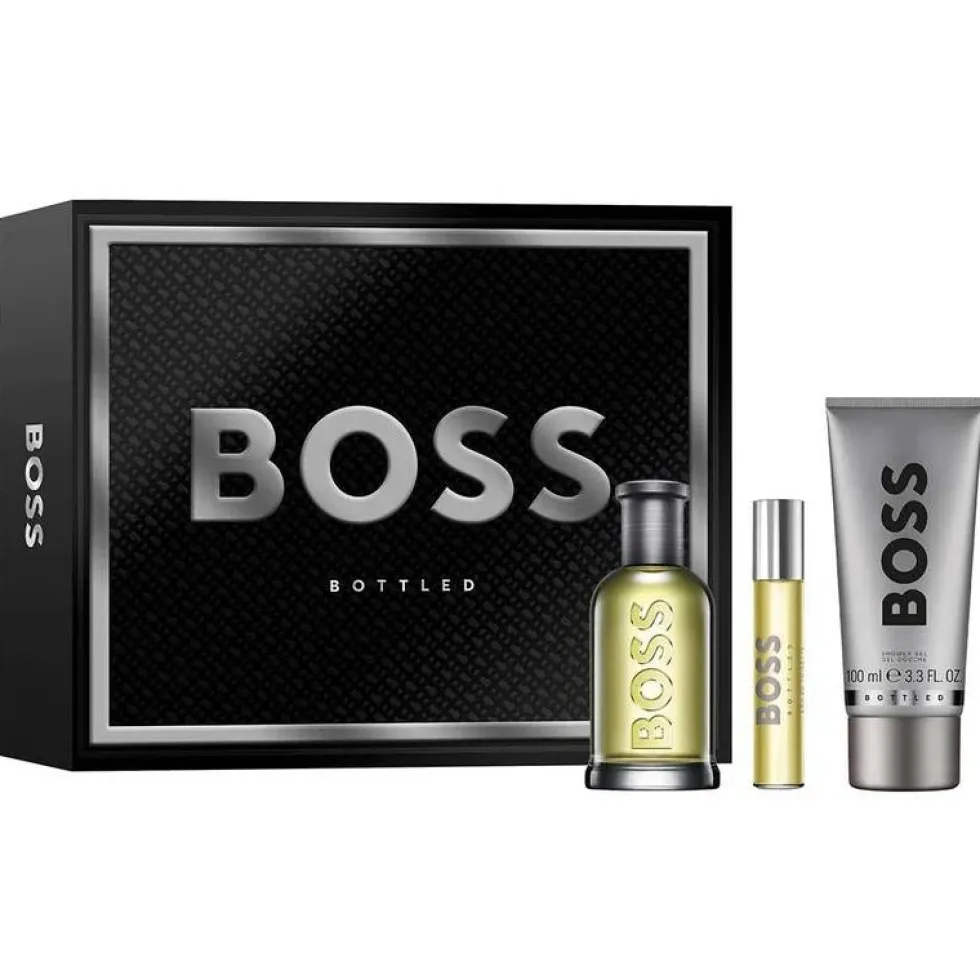 Hugo Boss Bottled zestaw woda toaletowa spray 100ml + woda toaletowa spray 10ml + żel pod prysznic 100ml