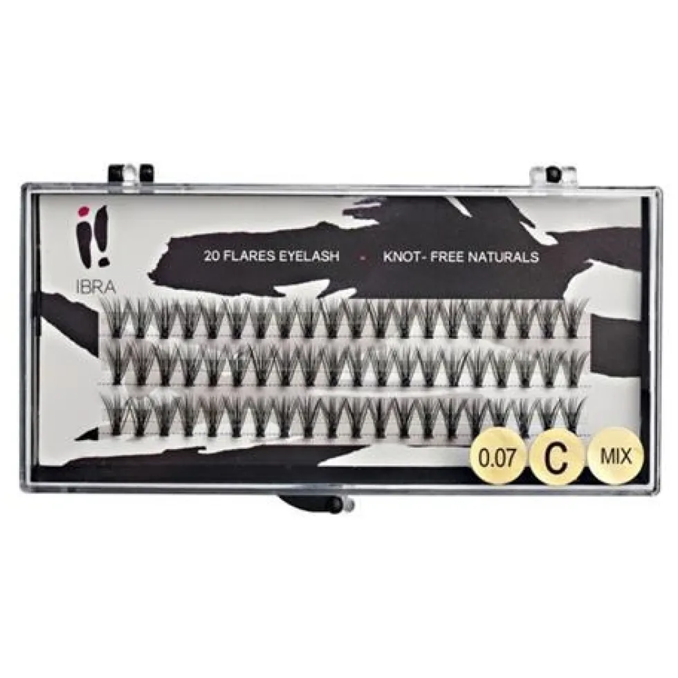 Ibra Kępki sztucznych rzęs Double Knot-Free 0.07 C-Mix 60szt