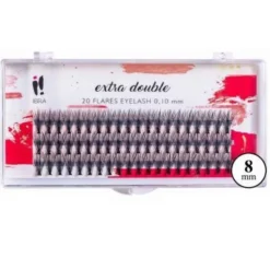 Ibra Kępki sztucznych rzęs Extra Double Knot-Free C 0.10-8mm