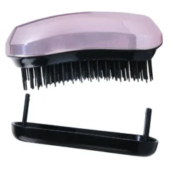 Inter Vion Brush & Go kompaktowa szczotka do włosów z nakładką Metaliczny Róż