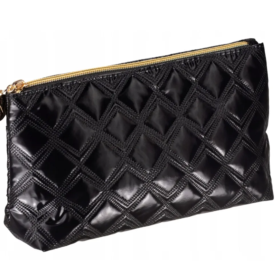 Inter Vion Gold & Black kosmetyczka pikowana czarna