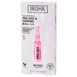 IROHA nature Retinol Pro-Age Face Ampoule przeciwstarzeniowo-ujędrniające ampułki do twarzy z retinolem 5x1.5ml
