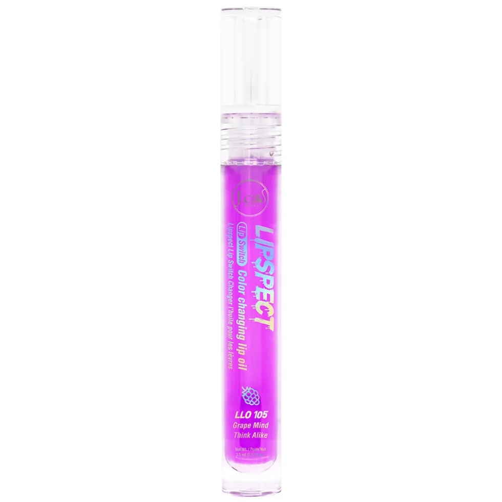 J.Cat Beauty Lipspect Lip Switch Color Changing Lip Oil olejek z efektem wydobycia koloru ust 105 Grape Mind Think Alike 3.5ml