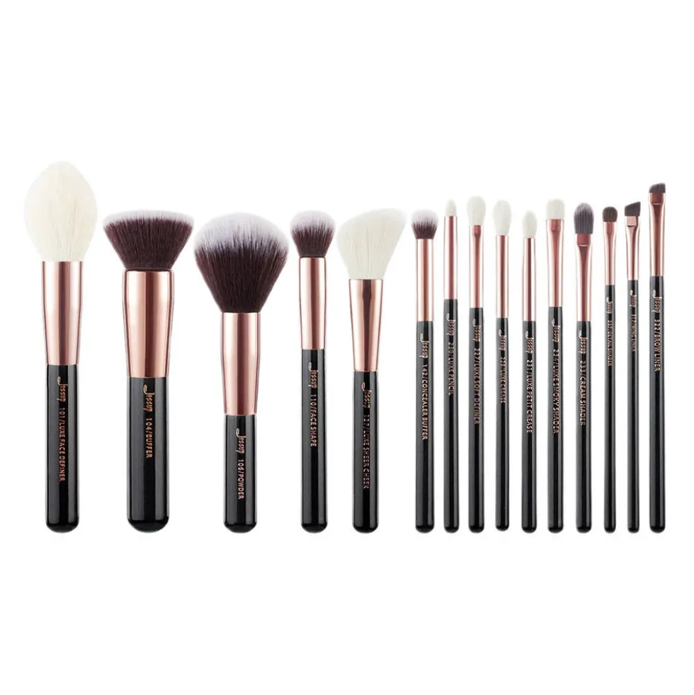 JESSUP Essential Makeup Brush zestaw pędzli do makijażu Black 15szt.