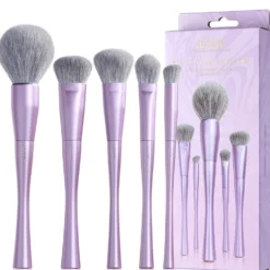 JESSUP Luxury Purple Face Makeup Brush zestaw pędzli T514 5szt.