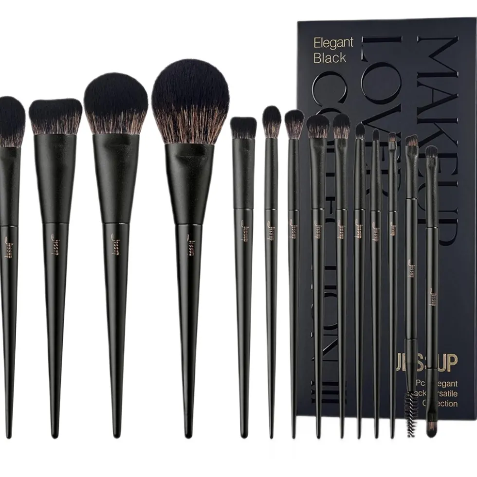 JESSUP Matte Black Versatile Brush Collection zestaw pędzli do makijażu T336 14szt.