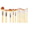 JESSUP Mature Peeled Bamboo Makeup Brush zestaw bambusowych pędzli do makijażu twarzy T140 15szt.