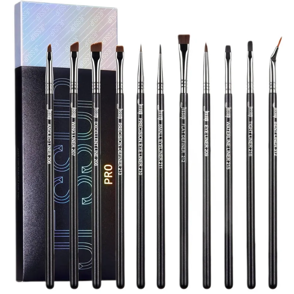 JESSUP Pro Makeup Eyeliner Brush zestaw pędzli do makijażu oczu T324 11szt.