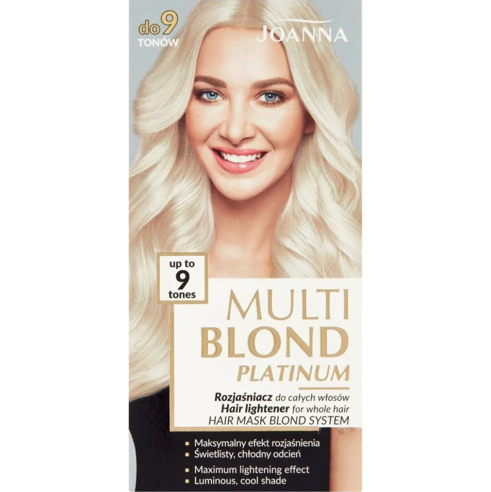 Joanna Multi Blond Platinum rozjaśniacz do całych włosów do 9 tonów