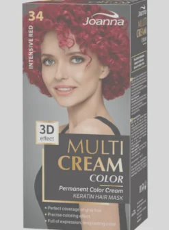 Joanna Multi Cream Color farba do włosów 34 Intensywna Czerwień