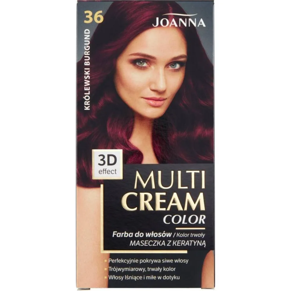 Joanna Multi Cream Color farba do włosów 36 Królewski Burgund